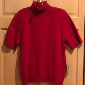 New Studio Works Bold Red Turtleneck Sweater